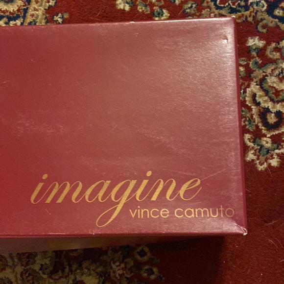 imagine by Vince Camuto white with gems wedge sandals - Picture 4 of 7